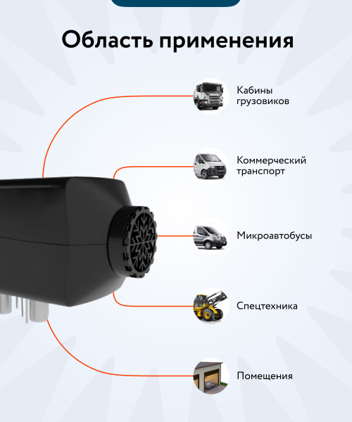 Воздушный отопитель AVTOTEPLO 4D - 24 (4КВ., 24В.)